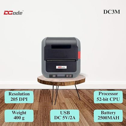 Dcode DC 3M Mobile Printer | 3inch | USB + Bluetooth