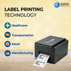 TVS LP46 Plus Thermal Transfer & Direct Label Printer | 4 inch | 203 dpi | USB+Ethernet | 2 year warranty